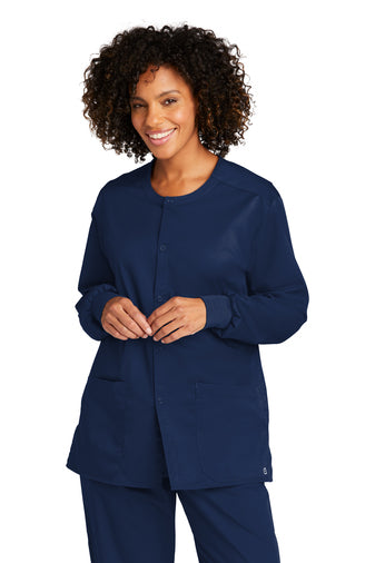 Wink™ Unisex WorkFlex™ Snap-Front Scrub Jacket - Navy