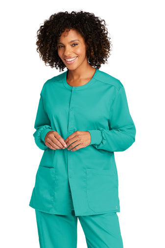 Wink™ Unisex WorkFlex™ Snap-Front Scrub Jacket - Teal