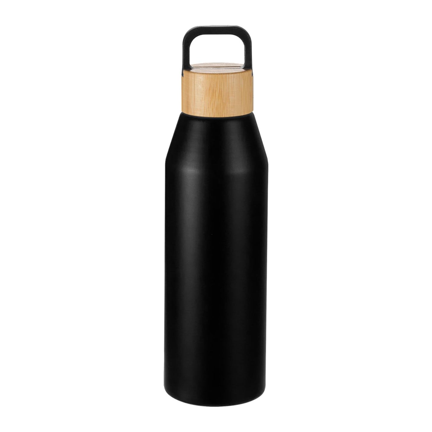 Aspen 24 oz Recycled Bottle with FSC® Bamboo Lid - Black