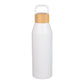 Aspen 24 oz Recycled Bottle with FSC® Bamboo Lid - White