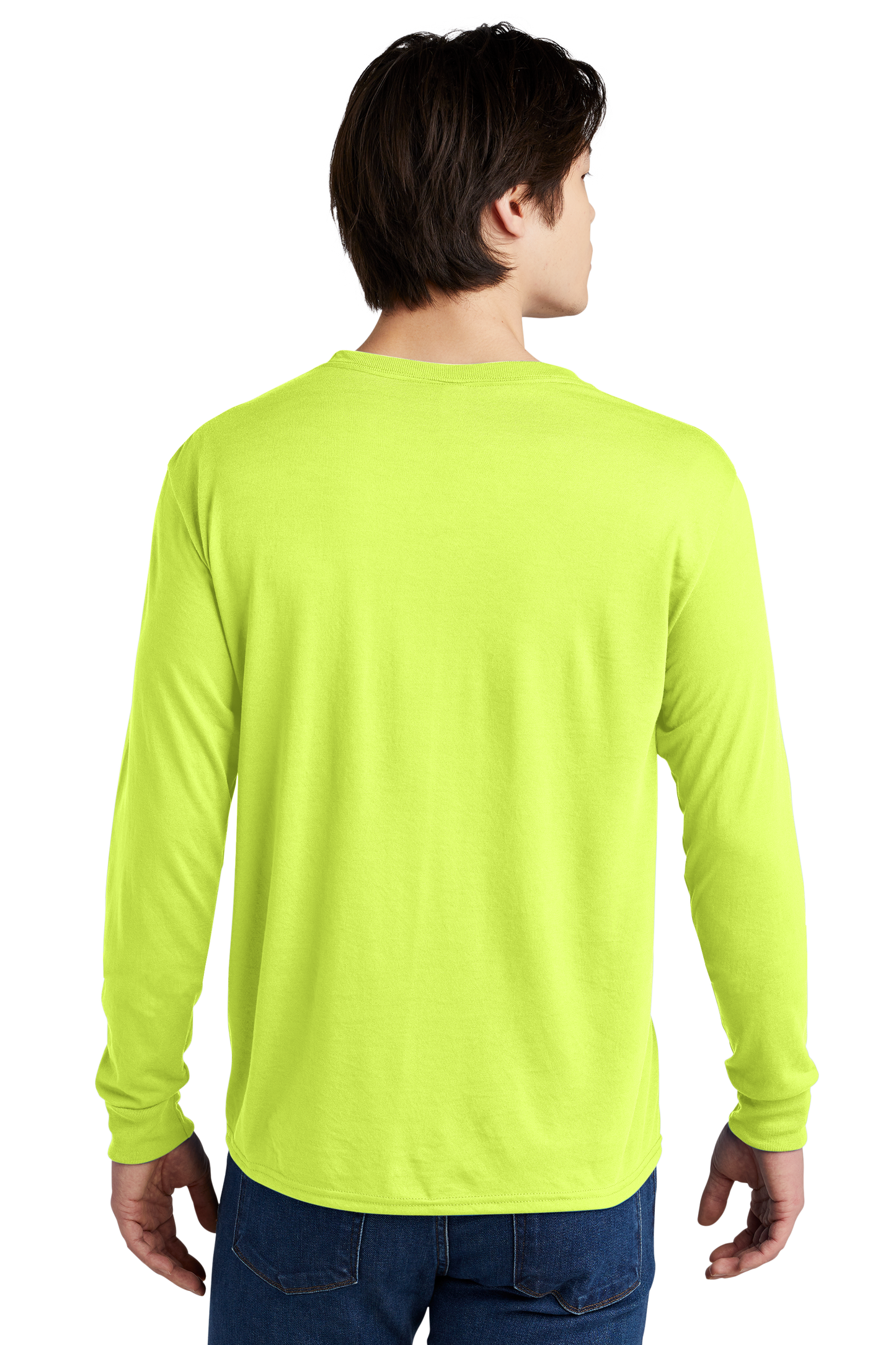 Jerzees® Dri-Power® 100% Polyester Long Sleeve T-Shirt - Safety Green