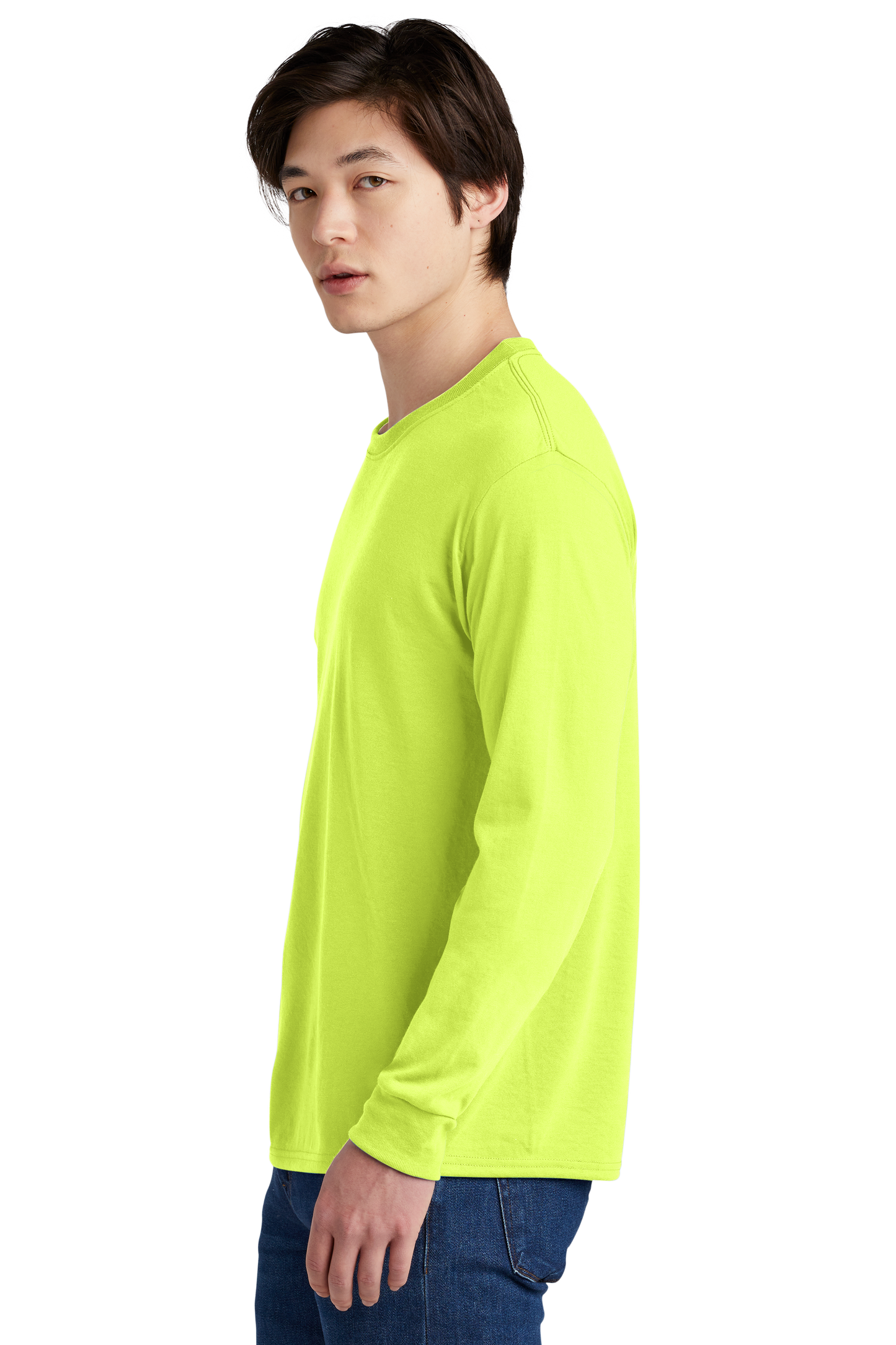 Jerzees® Dri-Power® 100% Polyester Long Sleeve T-Shirt - Safety Green