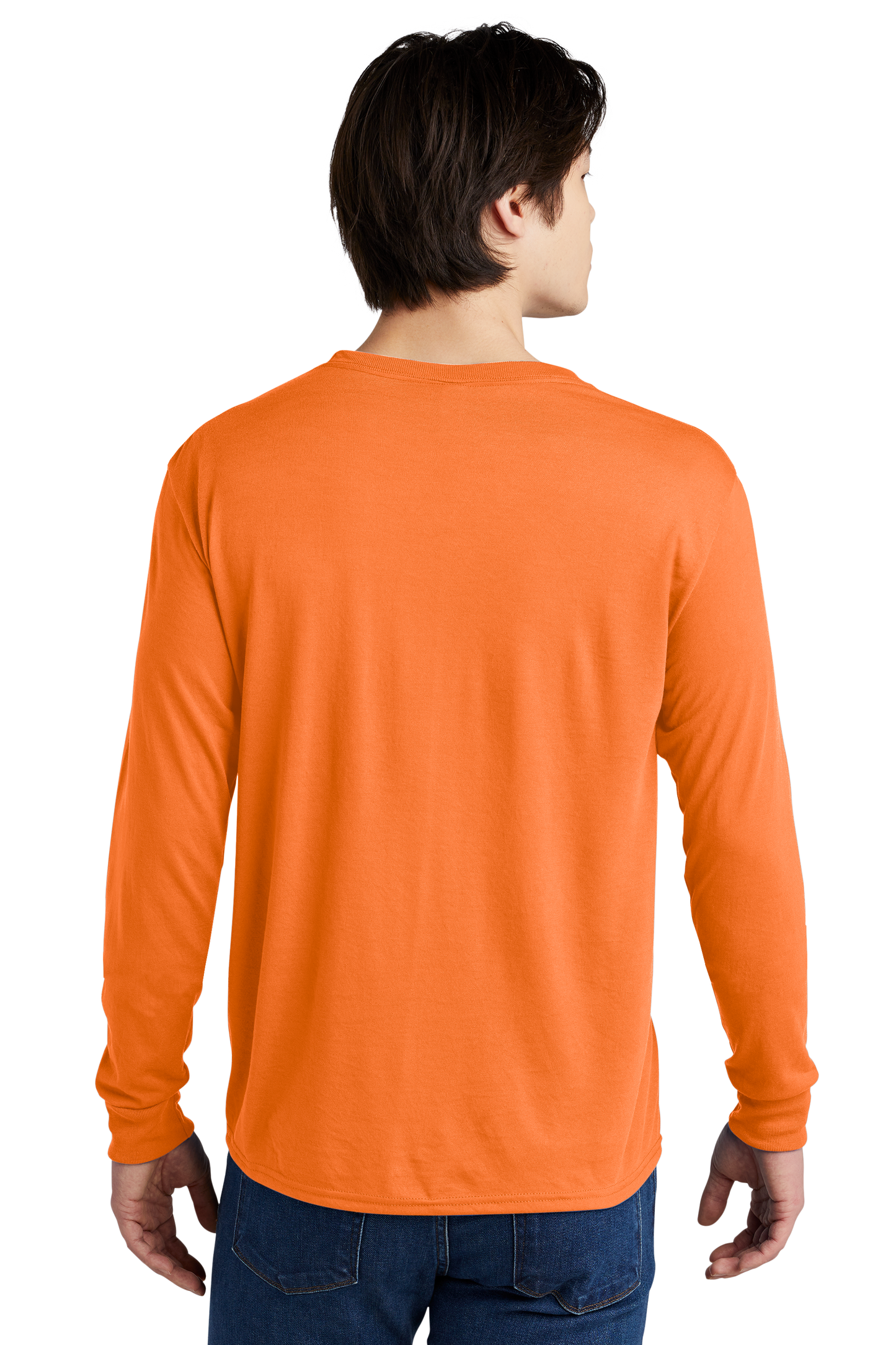 Jerzees® Dri-Power® 100% Polyester Long Sleeve T-Shirt - Safety Orange