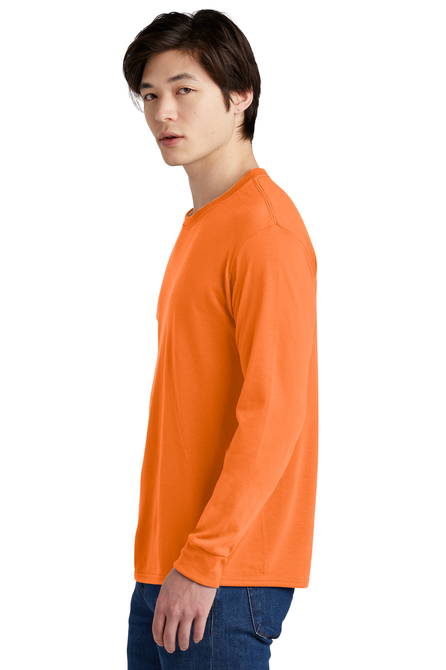 Jerzees® Dri-Power® 100% Polyester Long Sleeve T-Shirt - Safety Orange