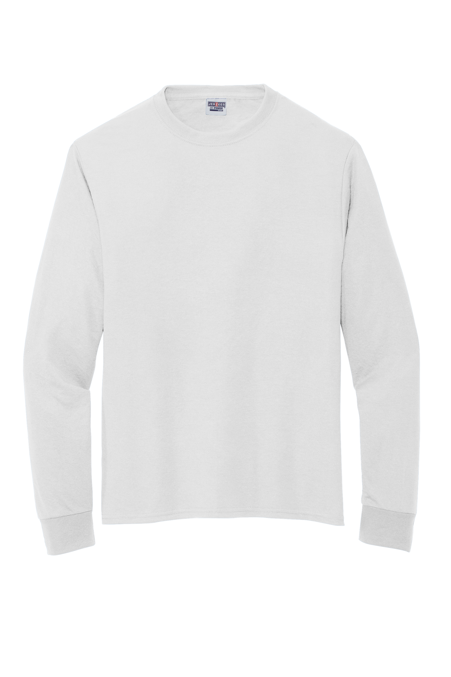 Jerzees® Dri-Power® 100% Polyester Long Sleeve T-Shirt - White