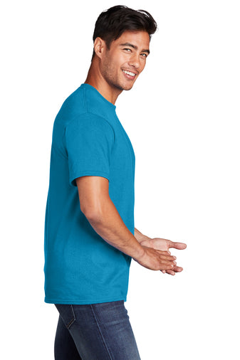 Port & Company® Core Cotton Tee - Neon Blue