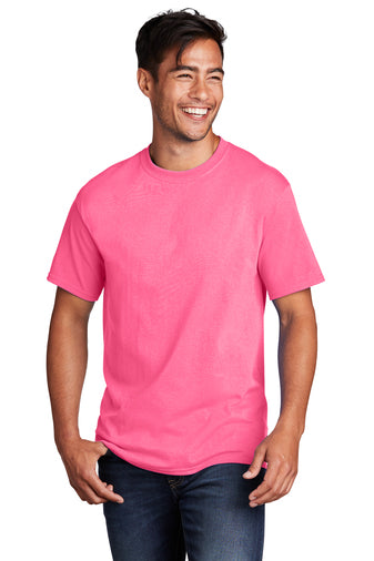 Port & Company® Core Cotton Tee - Neon Pink