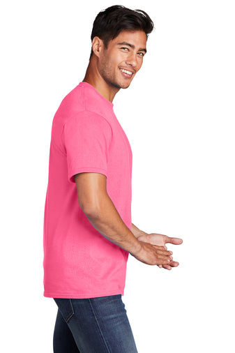 Port & Company® Core Cotton Tee - Neon Pink