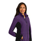 Port Authority® Women's R-Tek® Pro Fleece Full-Zip Jacket - Purple Heather/ Black