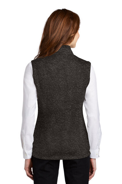 Port Authority ® Women's Sweater Fleece Vest - Black Heather