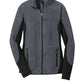 Port Authority® Women's R-Tek® Pro Fleece Full-Zip Jacket - Charcoal Heather/ Black