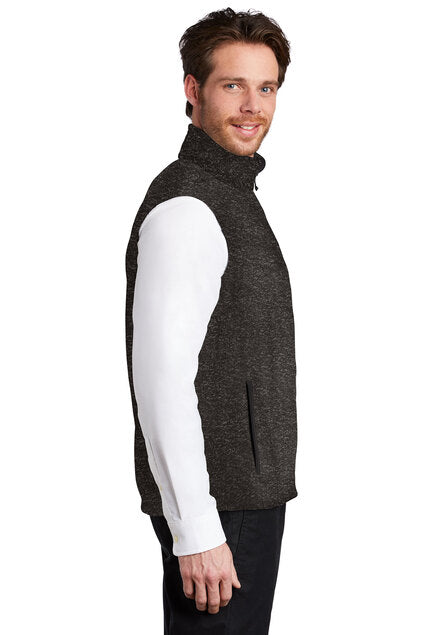 Port Authority ® Sweater Fleece Vest - Black Heather