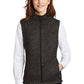 Port Authority ® Women's Sweater Fleece Vest - Black Heather