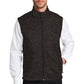 Port Authority ® Sweater Fleece Vest - Black Heather