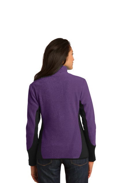 Port Authority® Women's R-Tek® Pro Fleece Full-Zip Jacket - Purple Heather/ Black