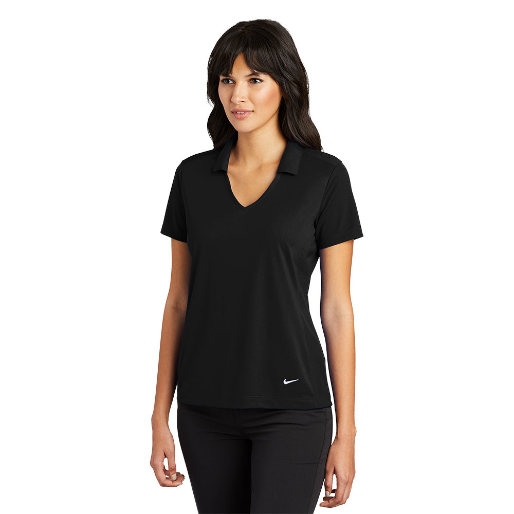 Nike Women Dri-FIT Vertical Mesh Polo - Black