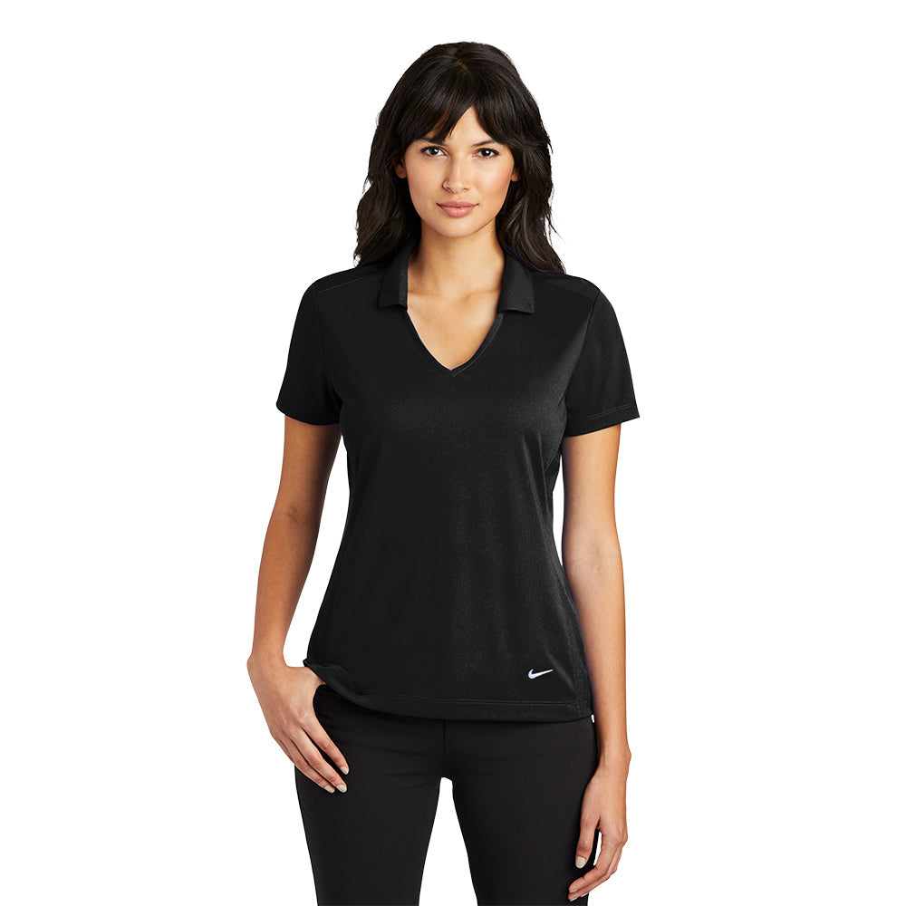 Nike Women Dri-FIT Vertical Mesh Polo - Black