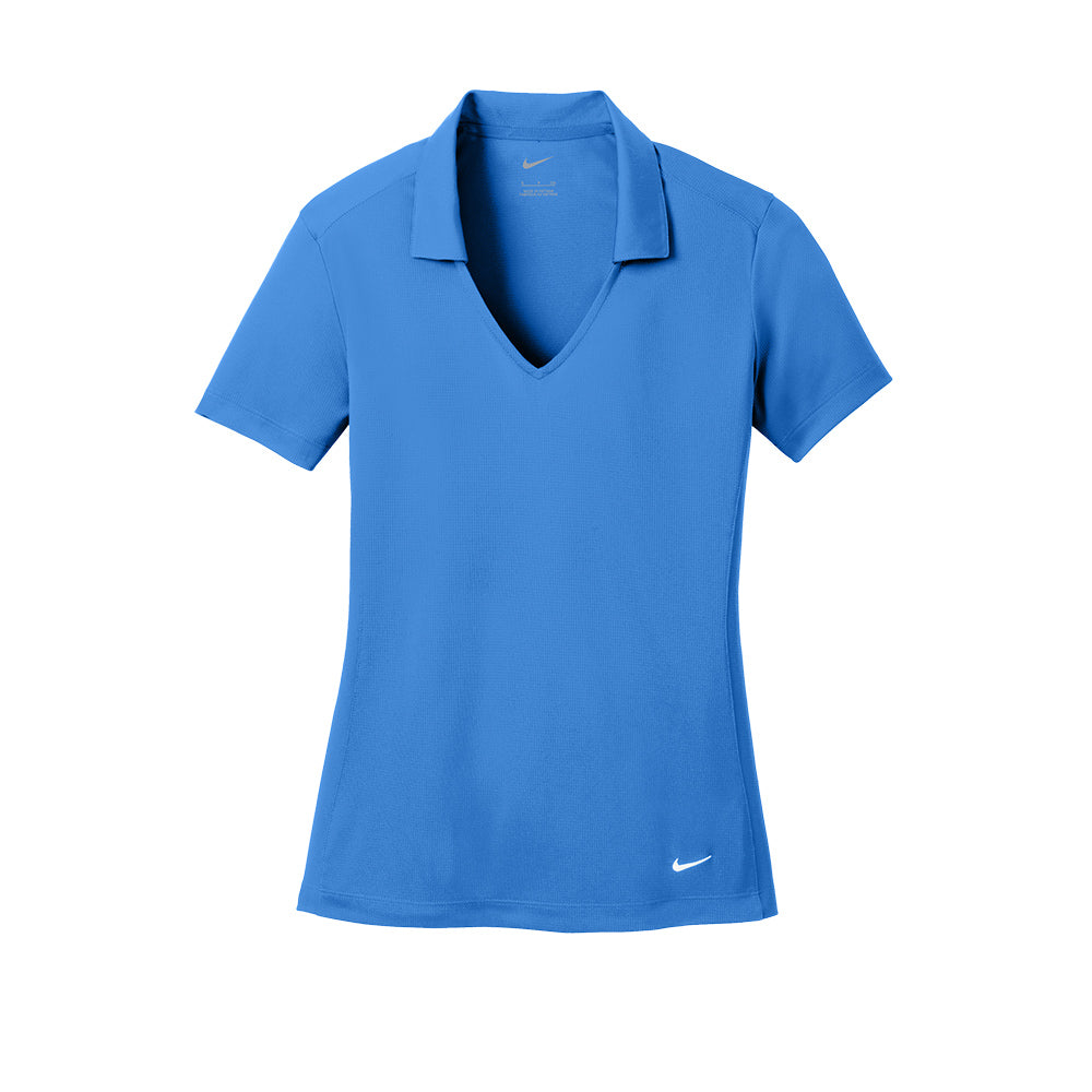 Nike Women Dri-FIT Vertical Mesh Polo - Brisk Blue