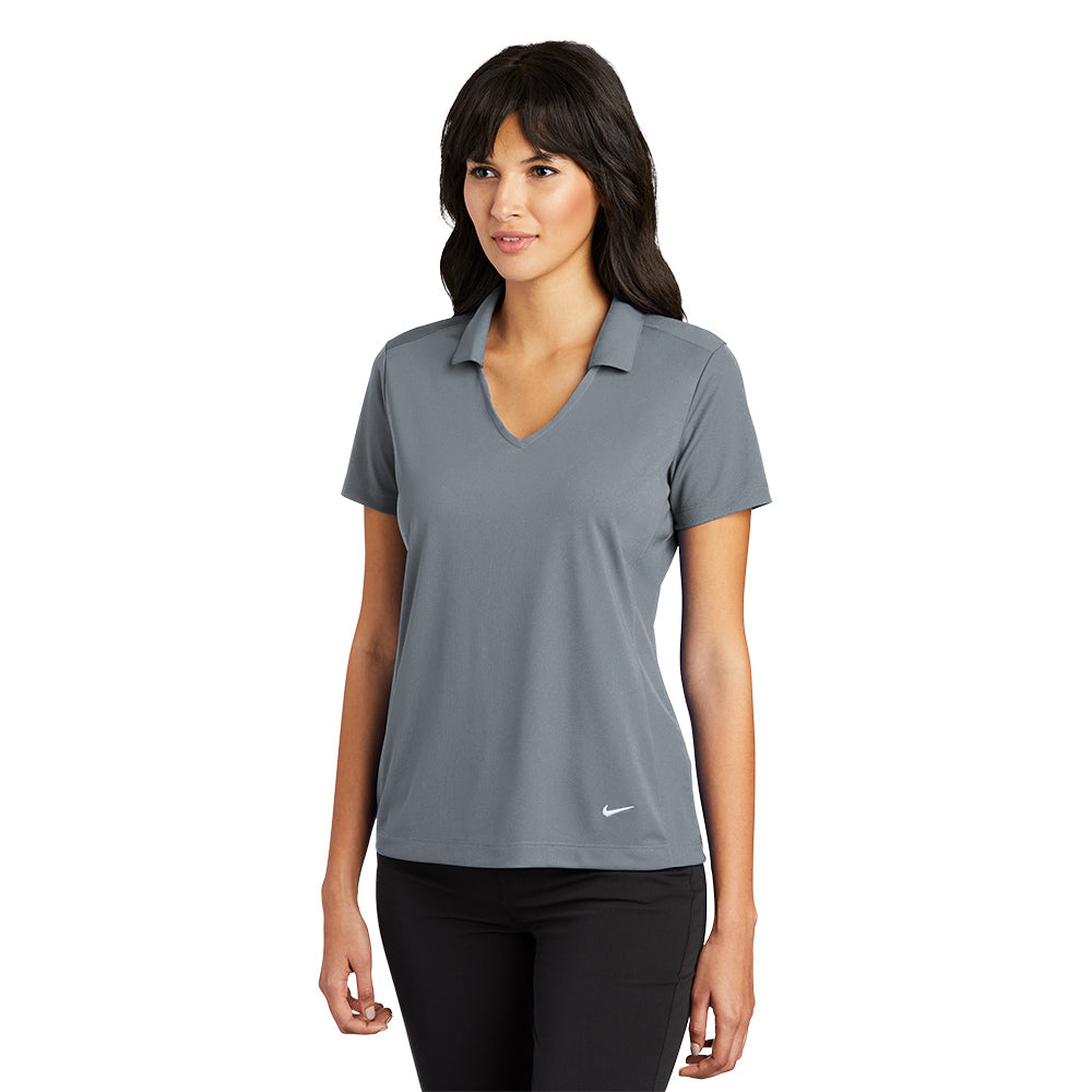 Nike Women Dri-FIT Vertical Mesh Polo - Cool Grey