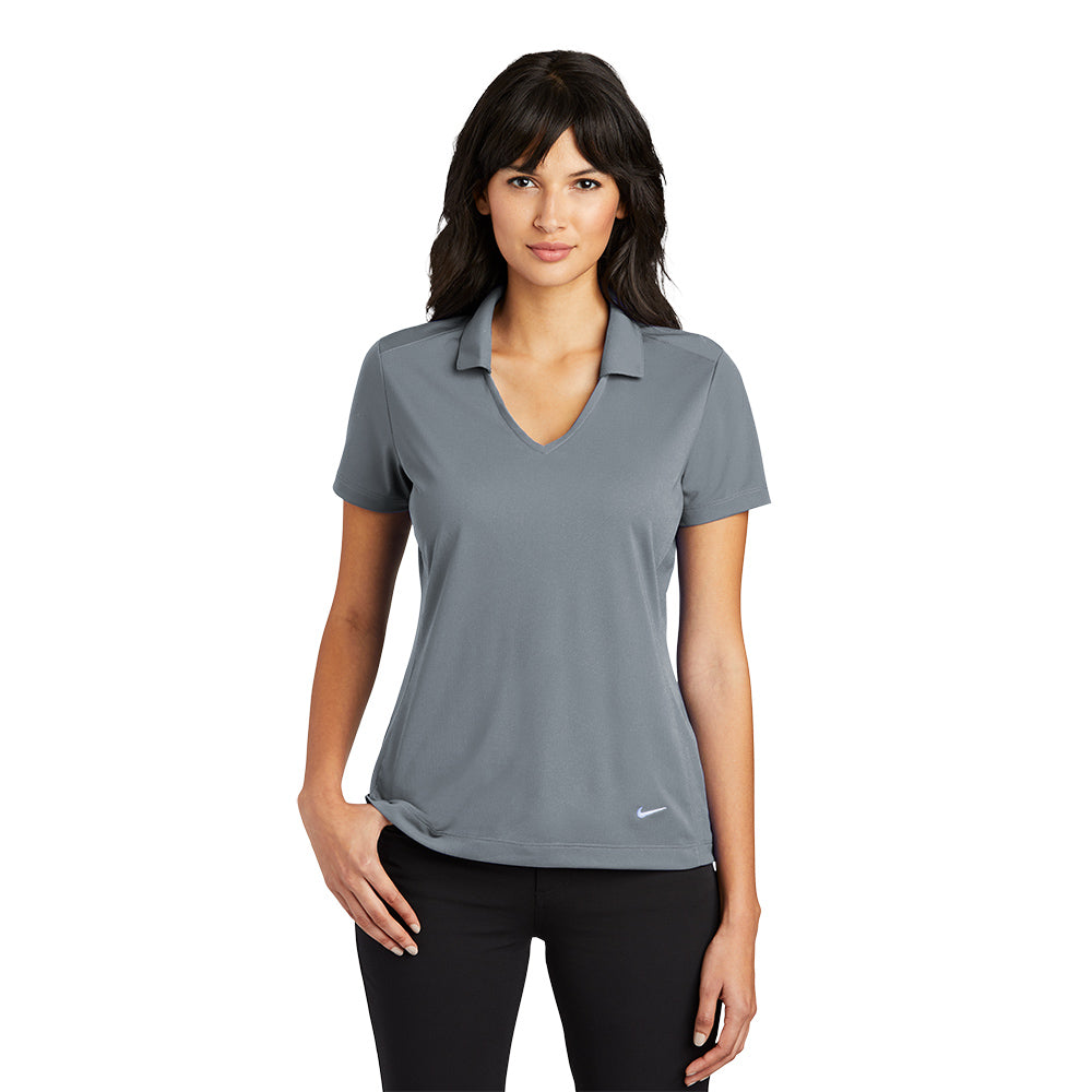 Nike Women Dri-FIT Vertical Mesh Polo - Cool Grey