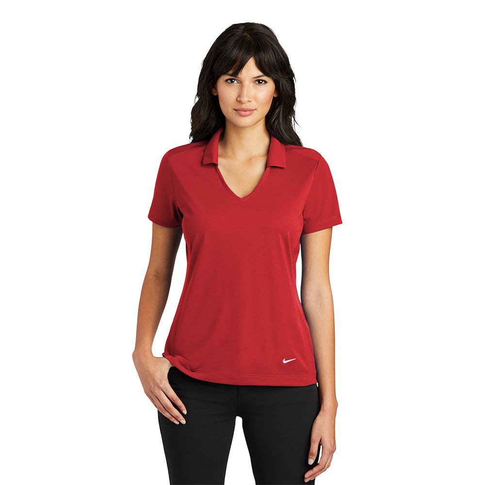 Nike Women Dri-FIT Vertical Mesh Polo - University Red