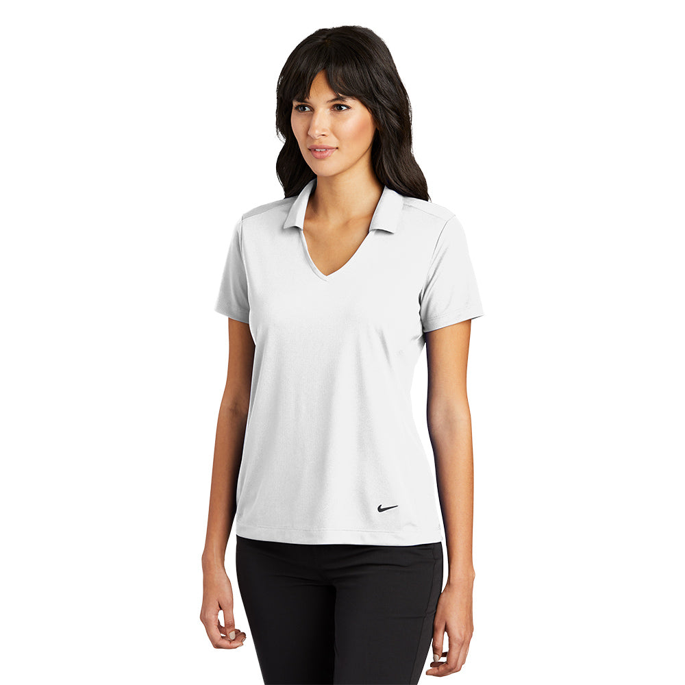 Nike Women Dri-FIT Vertical Mesh Polo - White