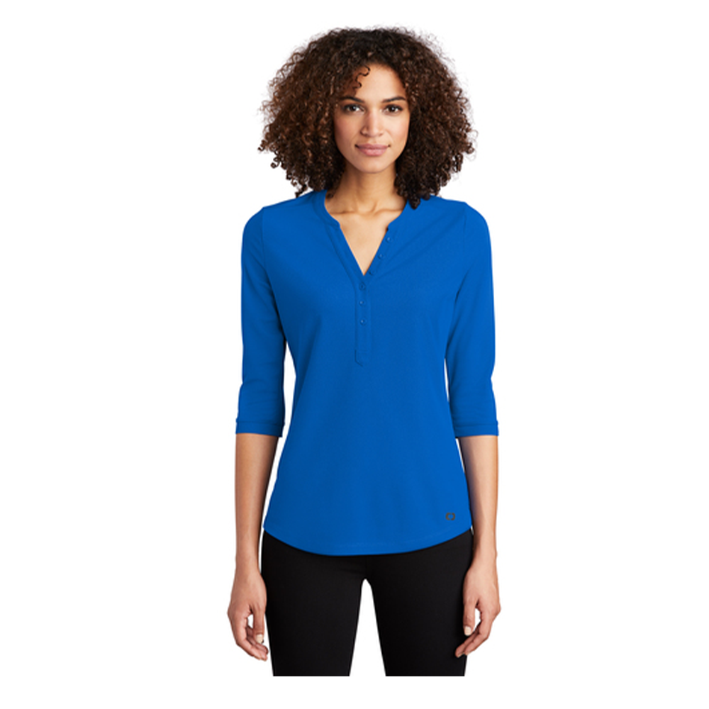 OGIO ® Ladies Jewel Henley - Electric Blue