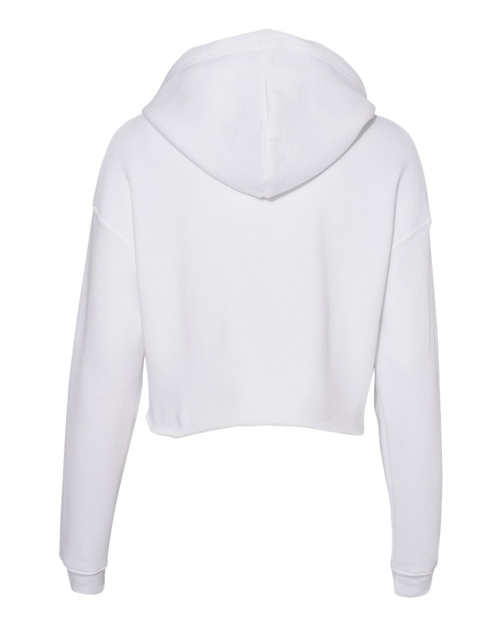 Women's Cropped Fleece Hoodie - White