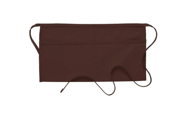 Deluxe Pocket Waist Apron (two pockets) - Brown