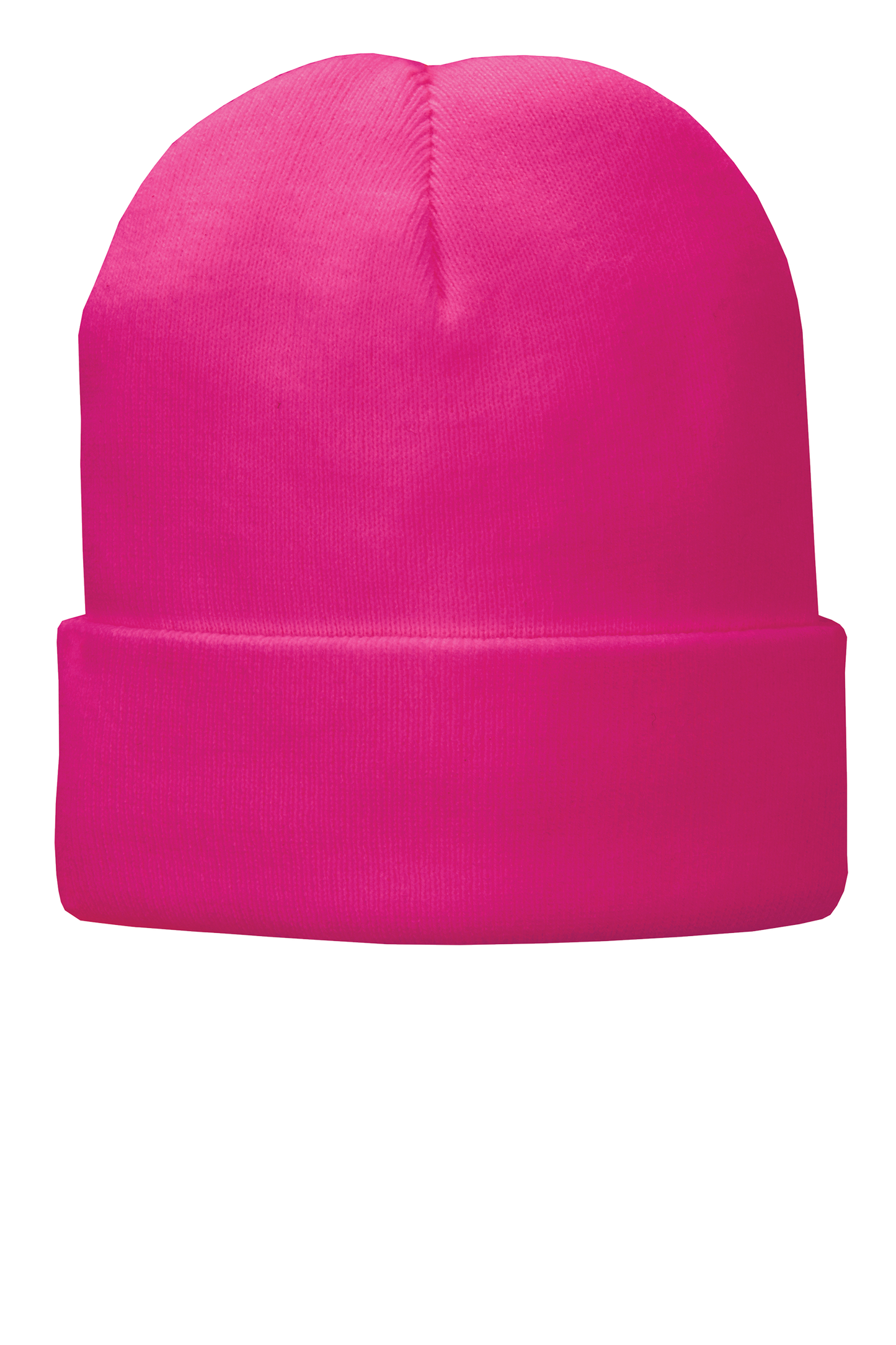 Port & Company® Fleece-Lined Knit Cap - Neon Pink Glo