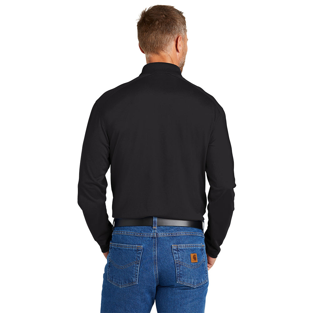 CornerStone® Select Lightweight Snag-Proof Long Sleeve Polo - Black