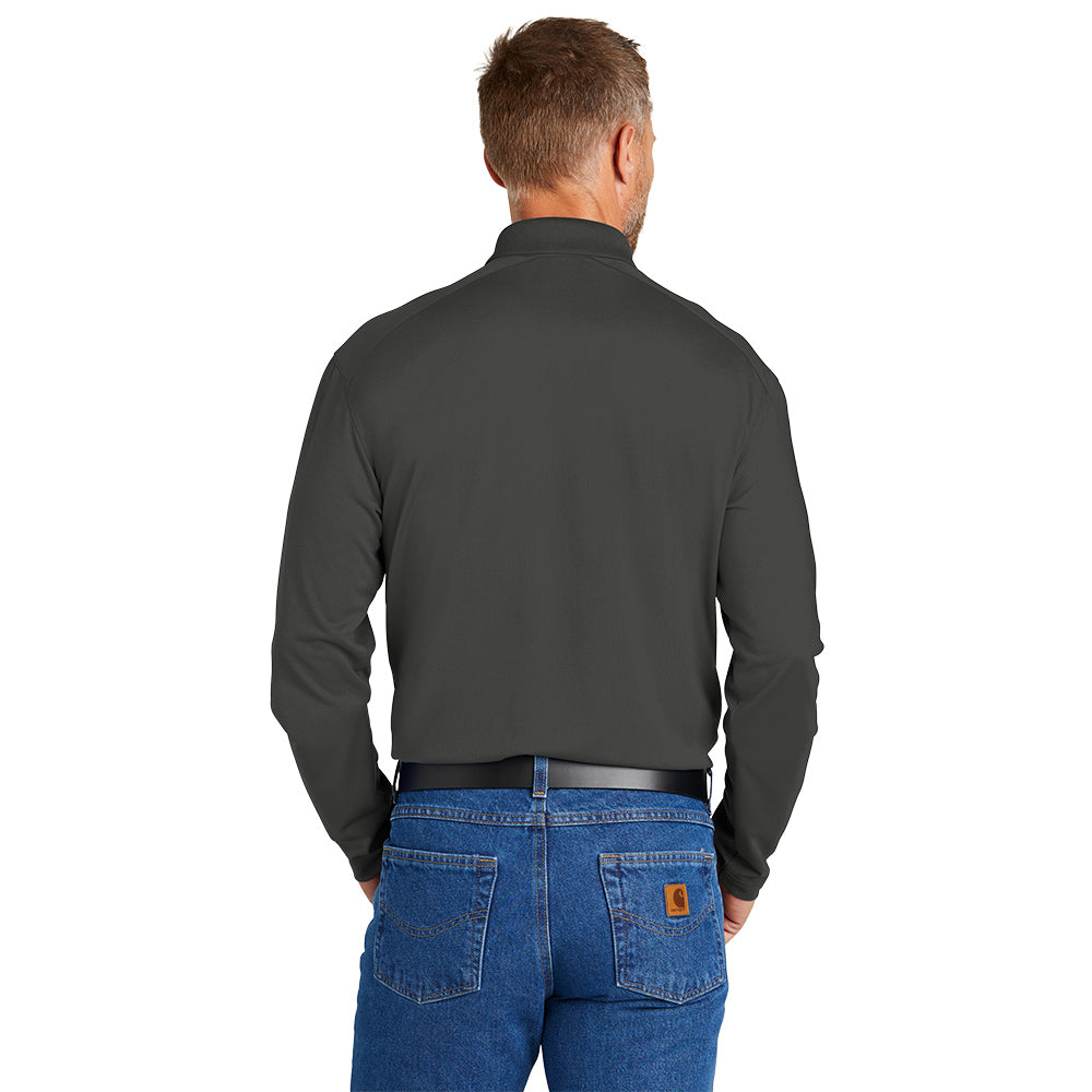 CornerStone® Select Lightweight Snag-Proof Long Sleeve Polo - Charcoal