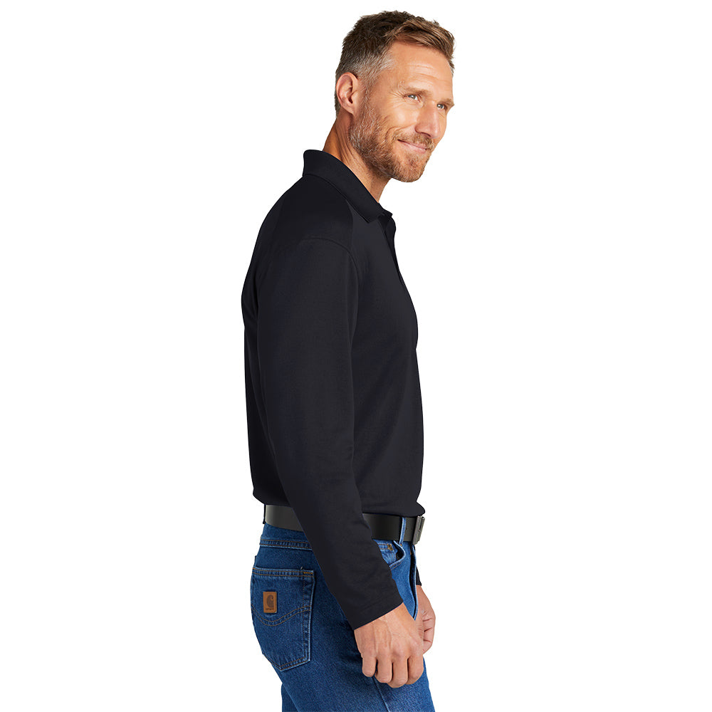 CornerStone® Select Lightweight Snag-Proof Long Sleeve Polo - Dark Navy