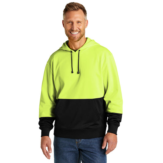 CornerStone® Enhanced Visibility Fleece Pullover Hoodie - Safety Yellow
