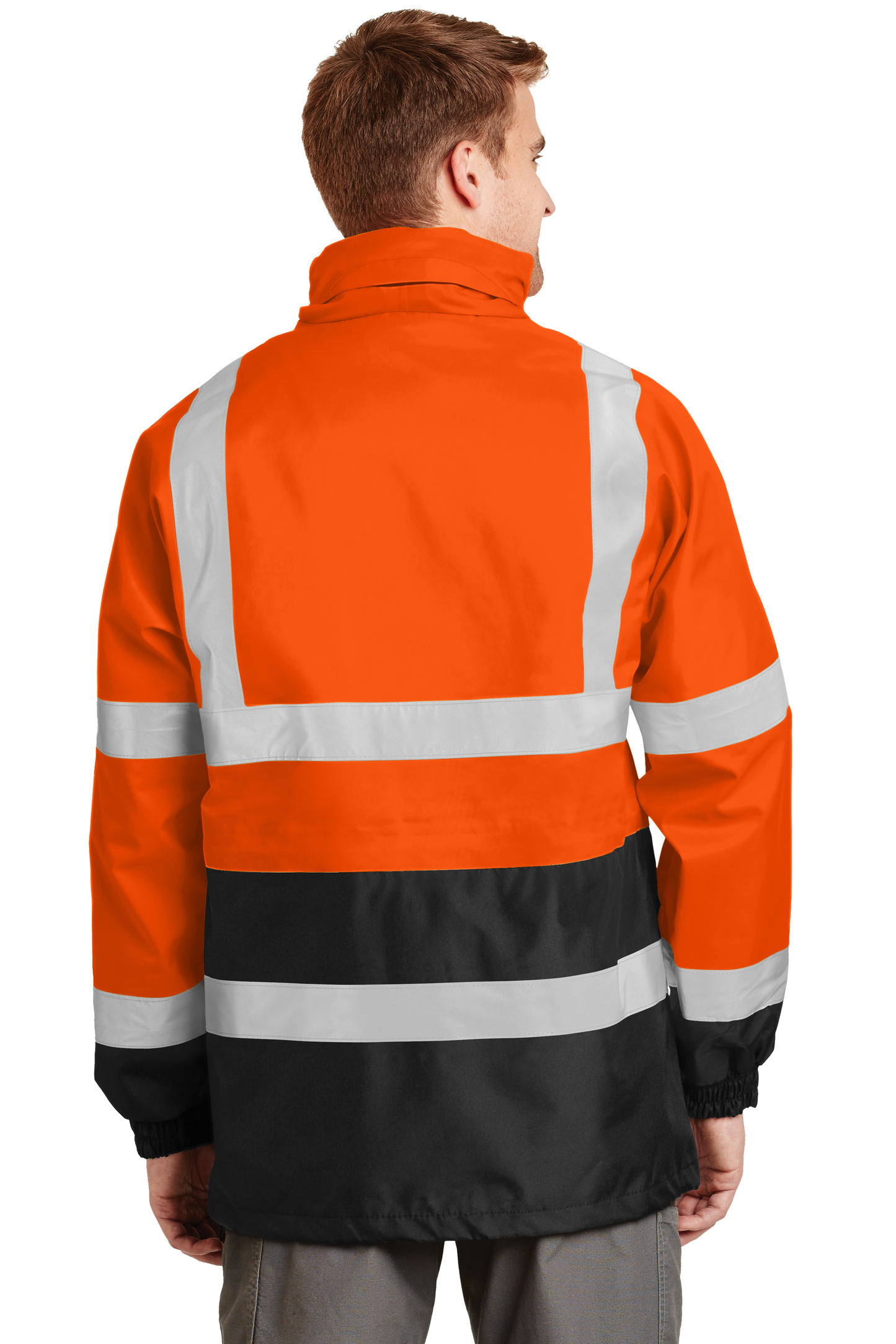 CornerStone® - ANSI 107 Class 3 Waterproof Parka - Safety Orange / Black