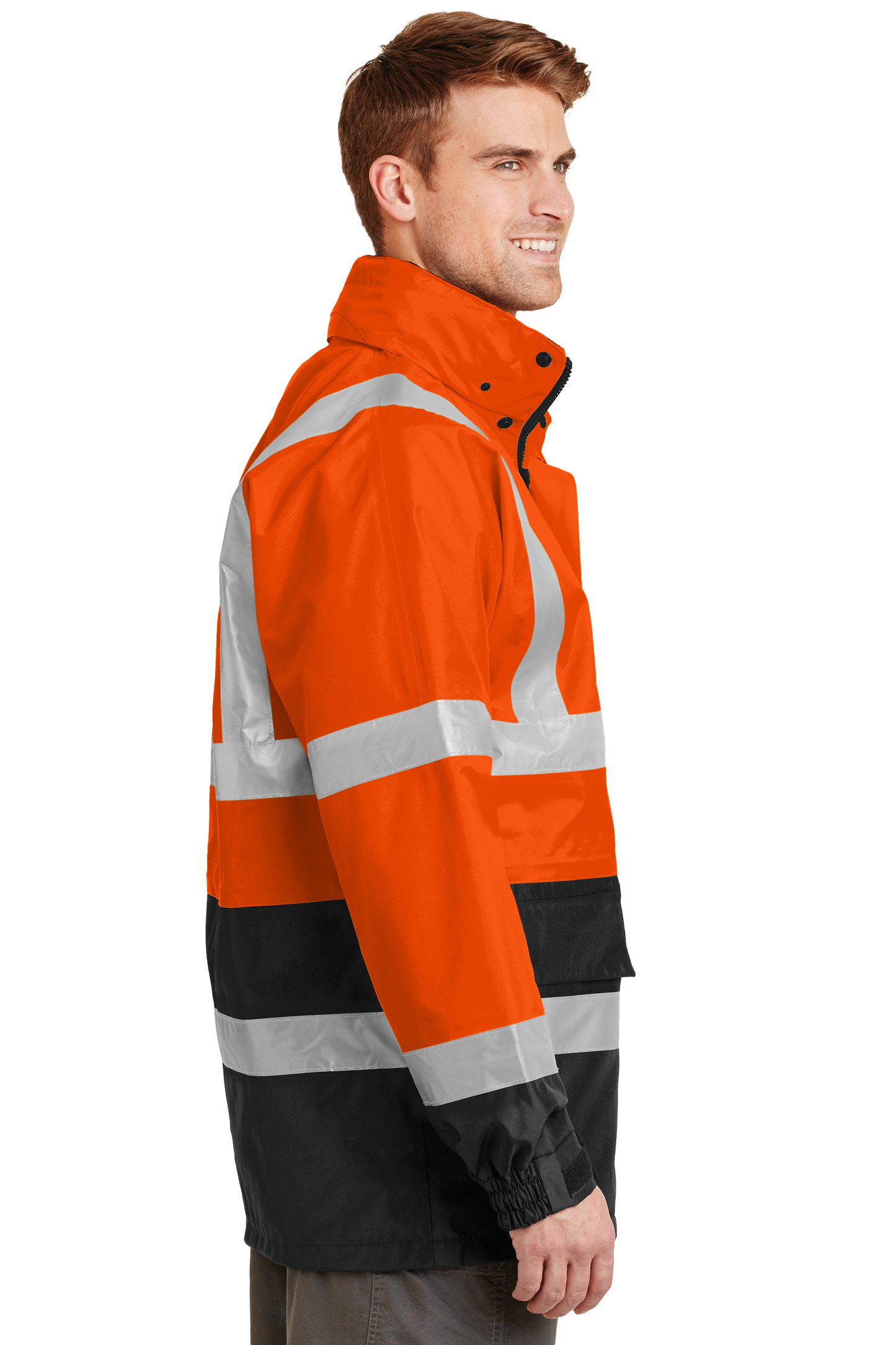 CornerStone® - ANSI 107 Class 3 Waterproof Parka - Safety Orange / Black