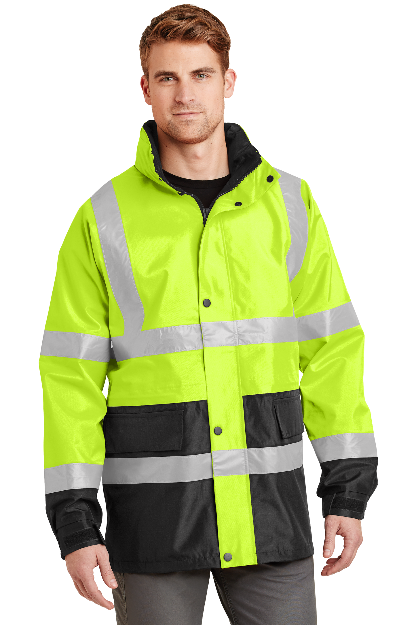 CornerStone® - ANSI 107 Class 3 Waterproof Parka - Safety Yellow / Black