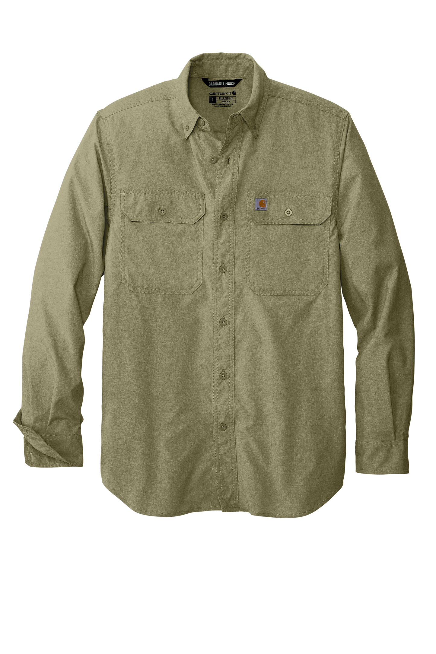 Carhartt Force® Solid Long Sleeve Shirt - Burnt Olive