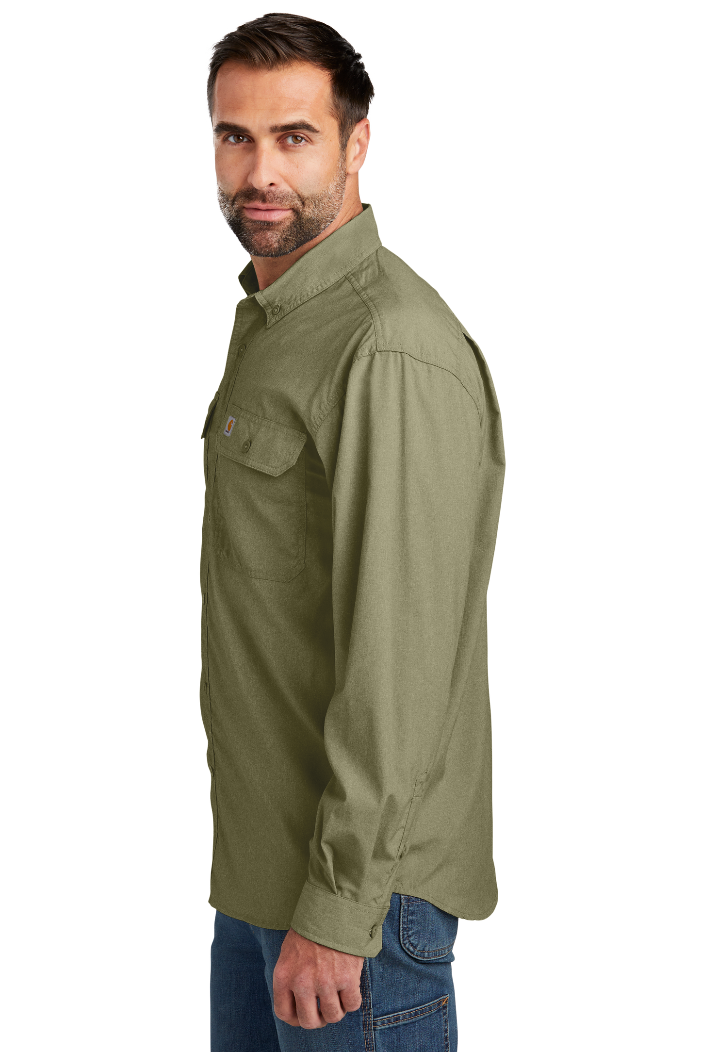 Carhartt Force® Solid Long Sleeve Shirt - Burnt Olive