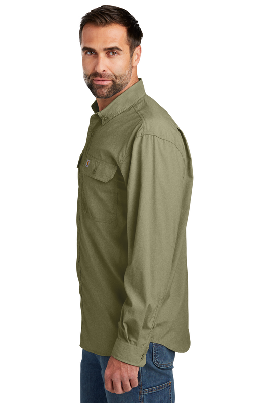 Carhartt Force® Solid Long Sleeve Shirt - Burnt Olive