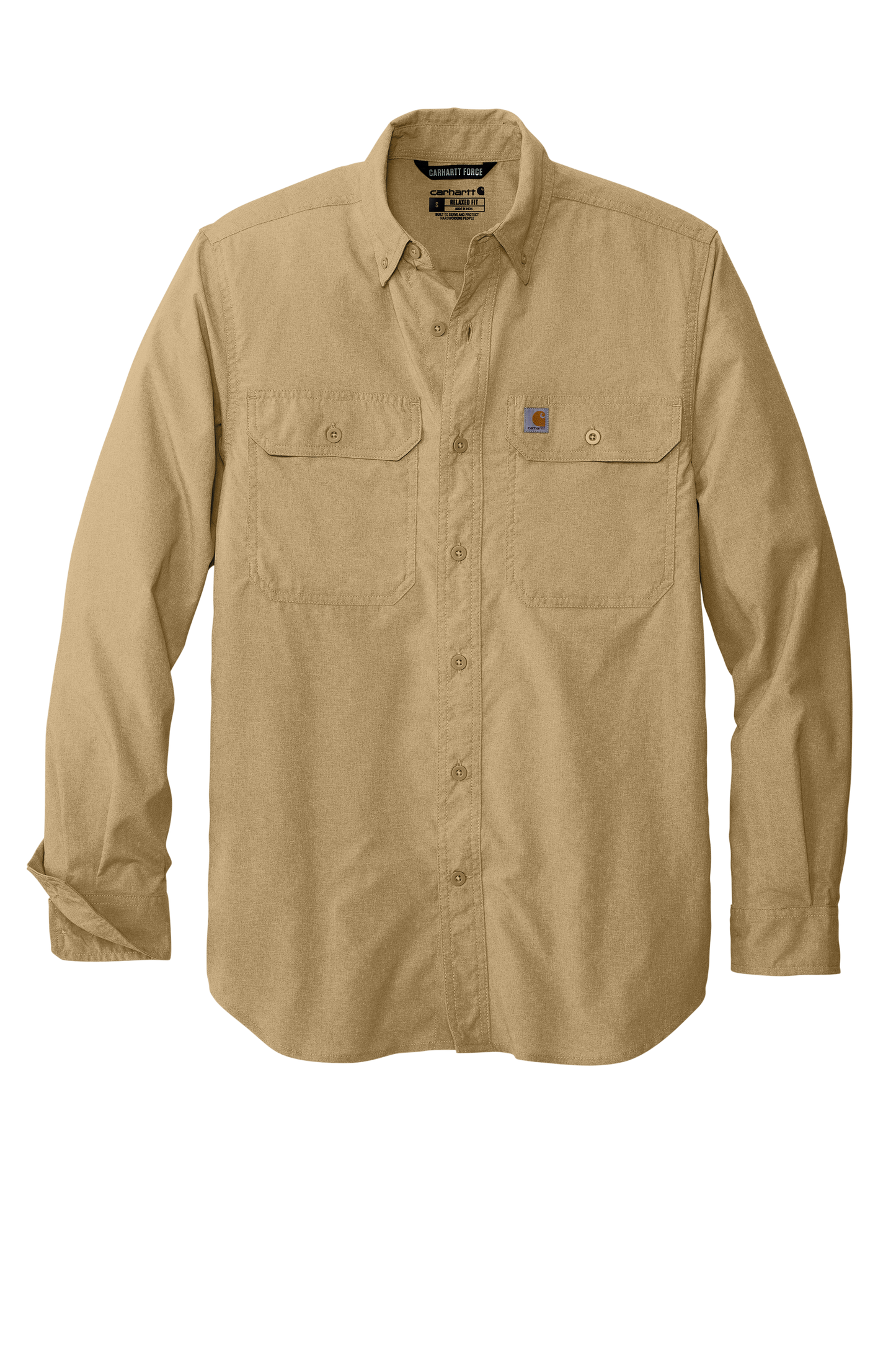 Carhartt Force® Solid Long Sleeve Shirt - Dark Khaki