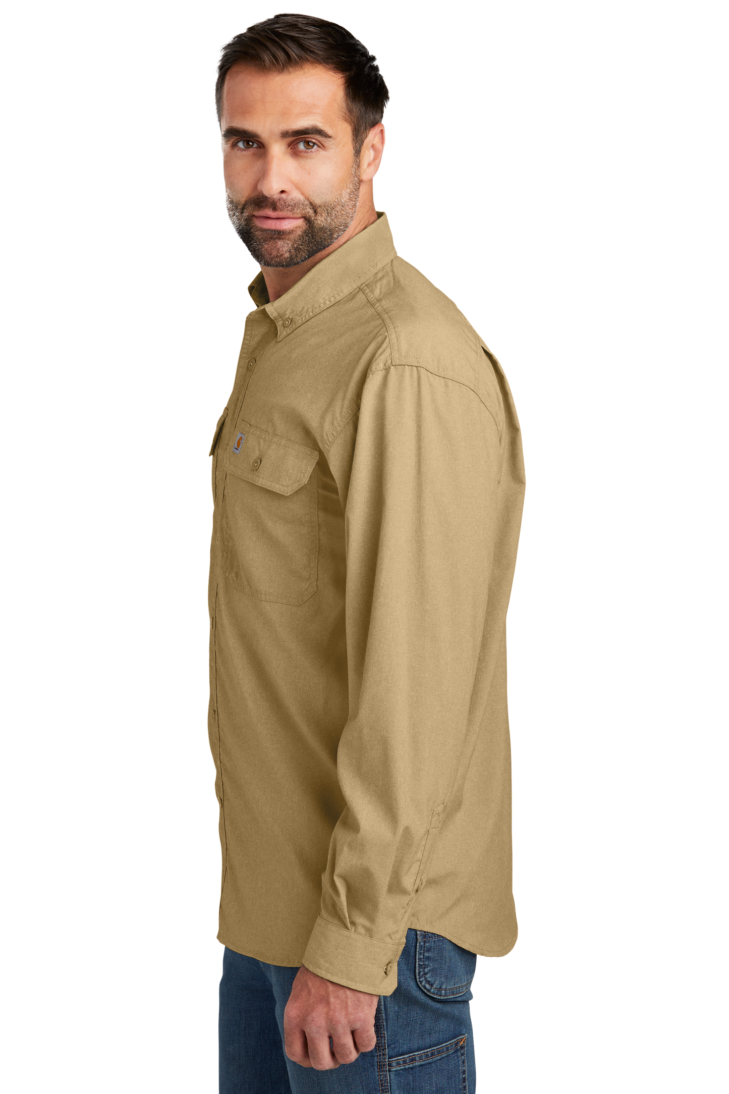 Carhartt Force® Solid Long Sleeve Shirt - Dark Khaki