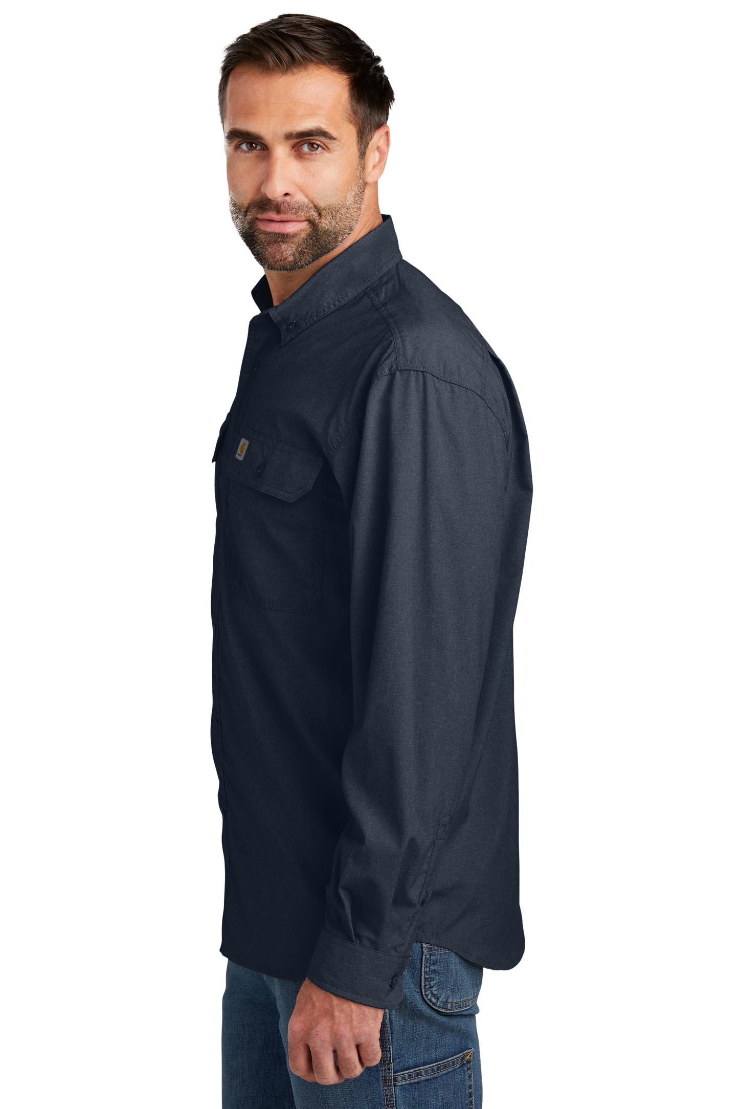 Carhartt Force® Solid Long Sleeve Shirt - Navy