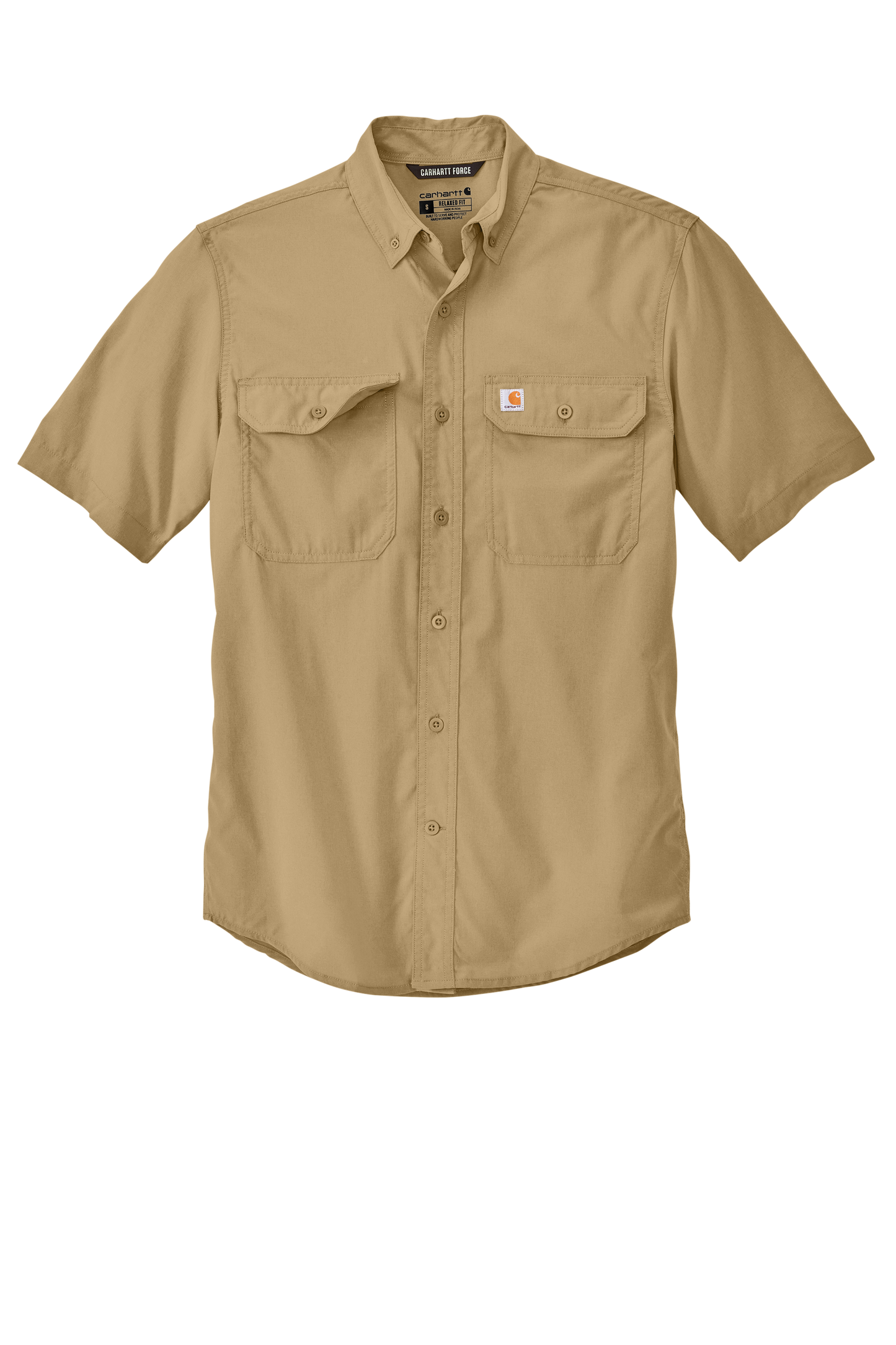 Carhartt Force® Solid Short Sleeve Shirt - Dark Khaki