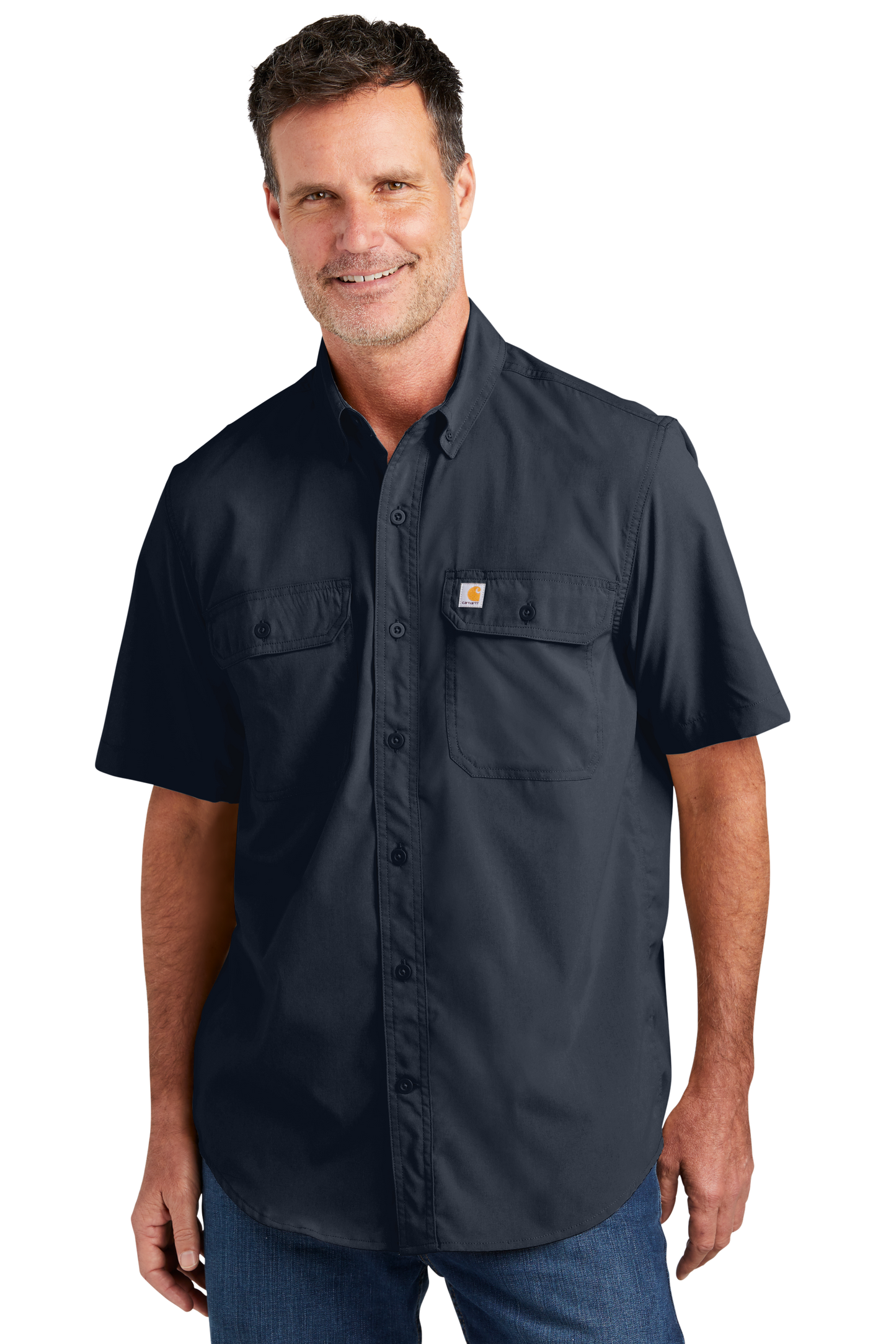 Carhartt Force® Solid Short Sleeve Shirt - Navy