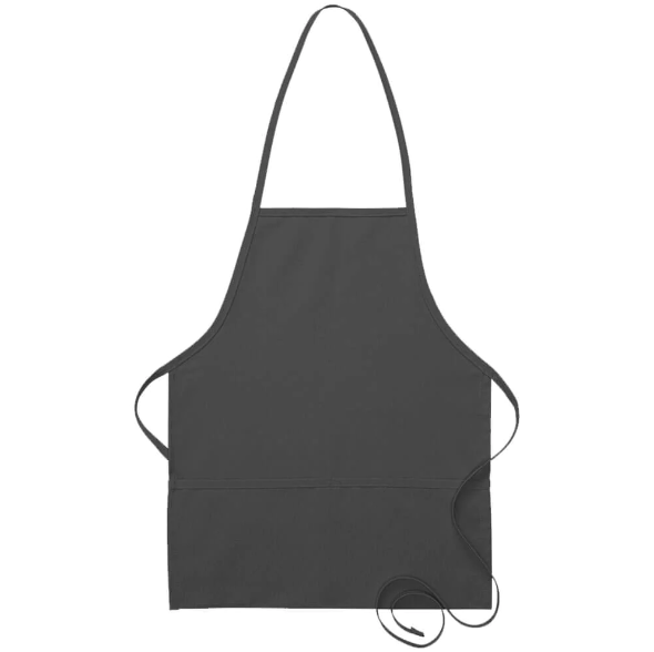 Deluxe Bib Apron (two pockets) - Charcoal