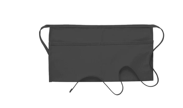 Deluxe Pocket Waist Apron (two pockets) - Charcoal