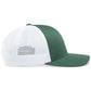 Pacific Headwear Trucker Snapback Cap - Dark Green/White/Dark Green