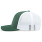 Pacific Headwear Trucker Snapback Cap - Dark Green/White/Dark Green