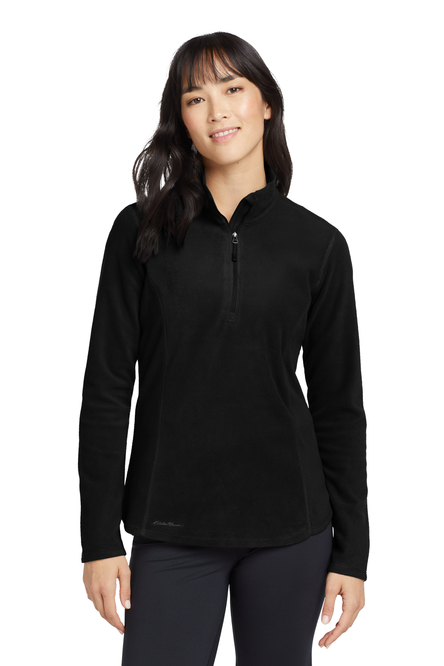 Eddie Bauer® Women's 1/2-Zip Microfleece Jacket - Black